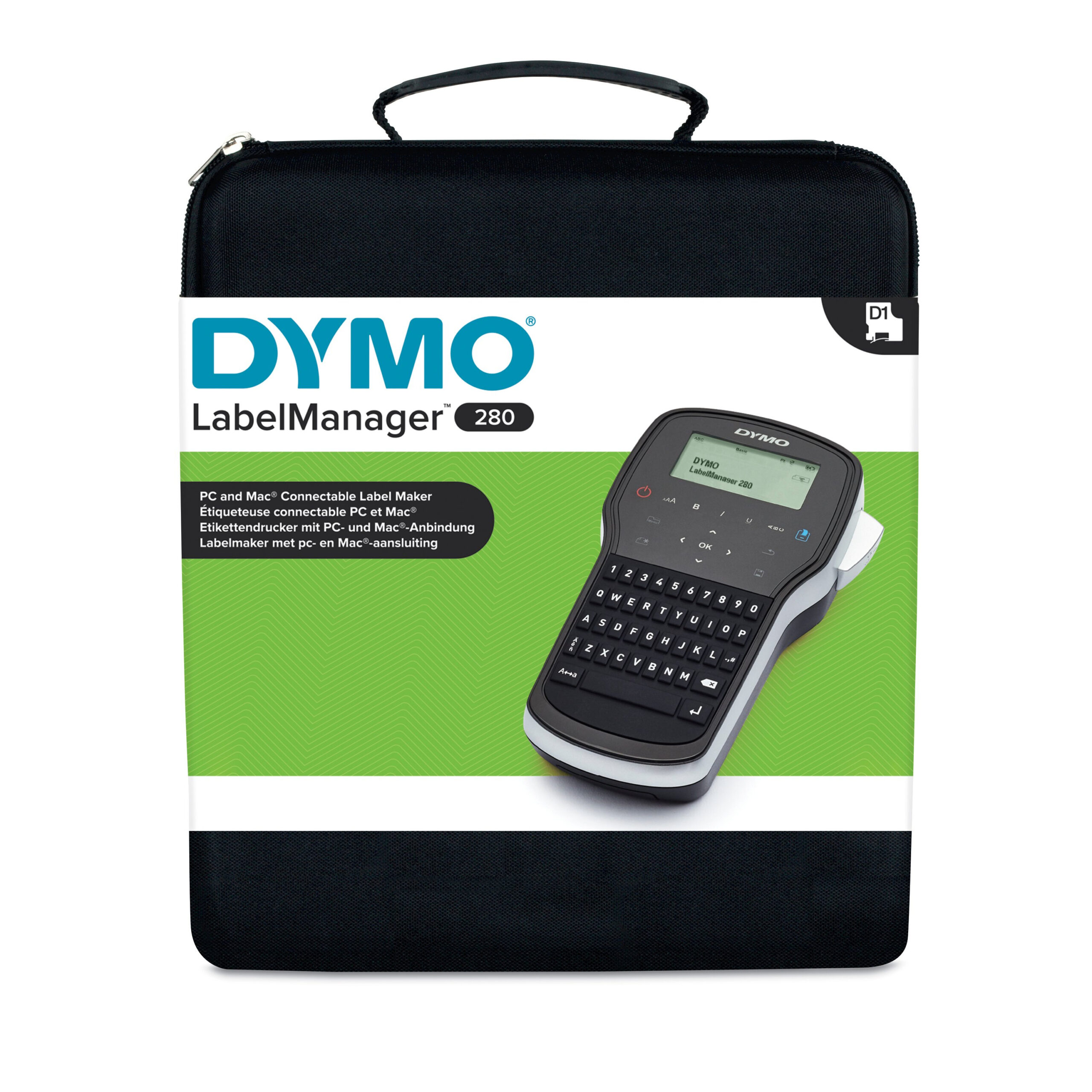 DYMO LabelManager 280 oplaadbare, draagbare labelmakerkit | QWERTY-toetsenbord | met 2 rollen D1-labels en een draagkoffer - Afbeelding 10