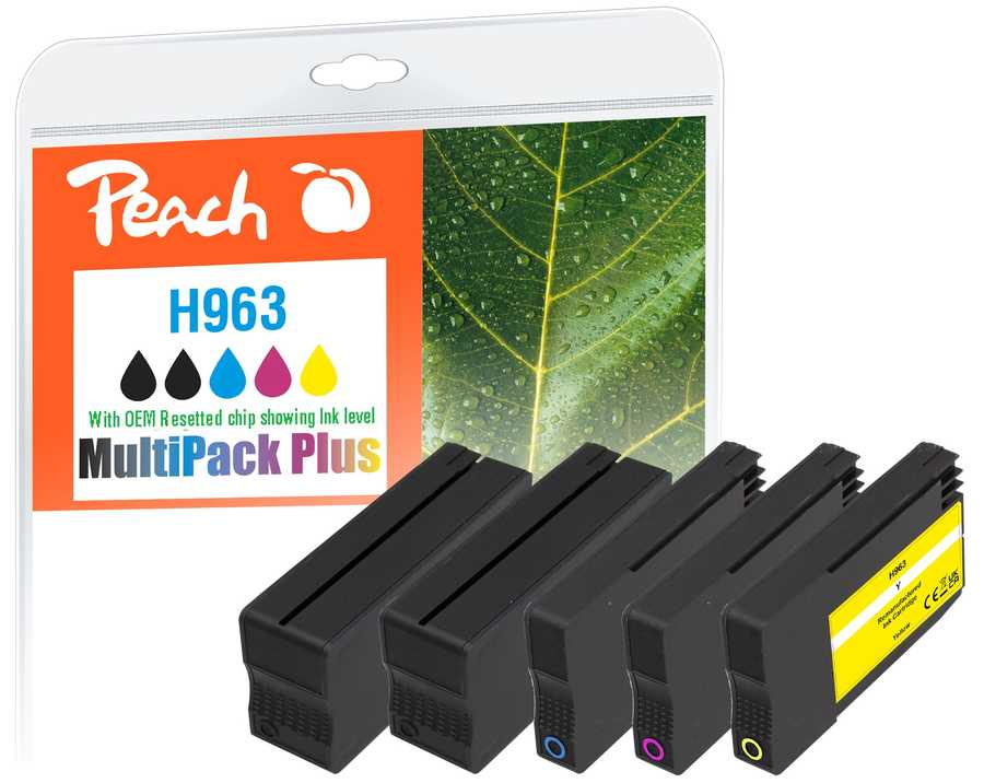 Peach 6ZC70AE inktcartridge 5 stuk(s) Compatibel Zwart, Cyaan, Magenta, Geel - Afbeelding 2