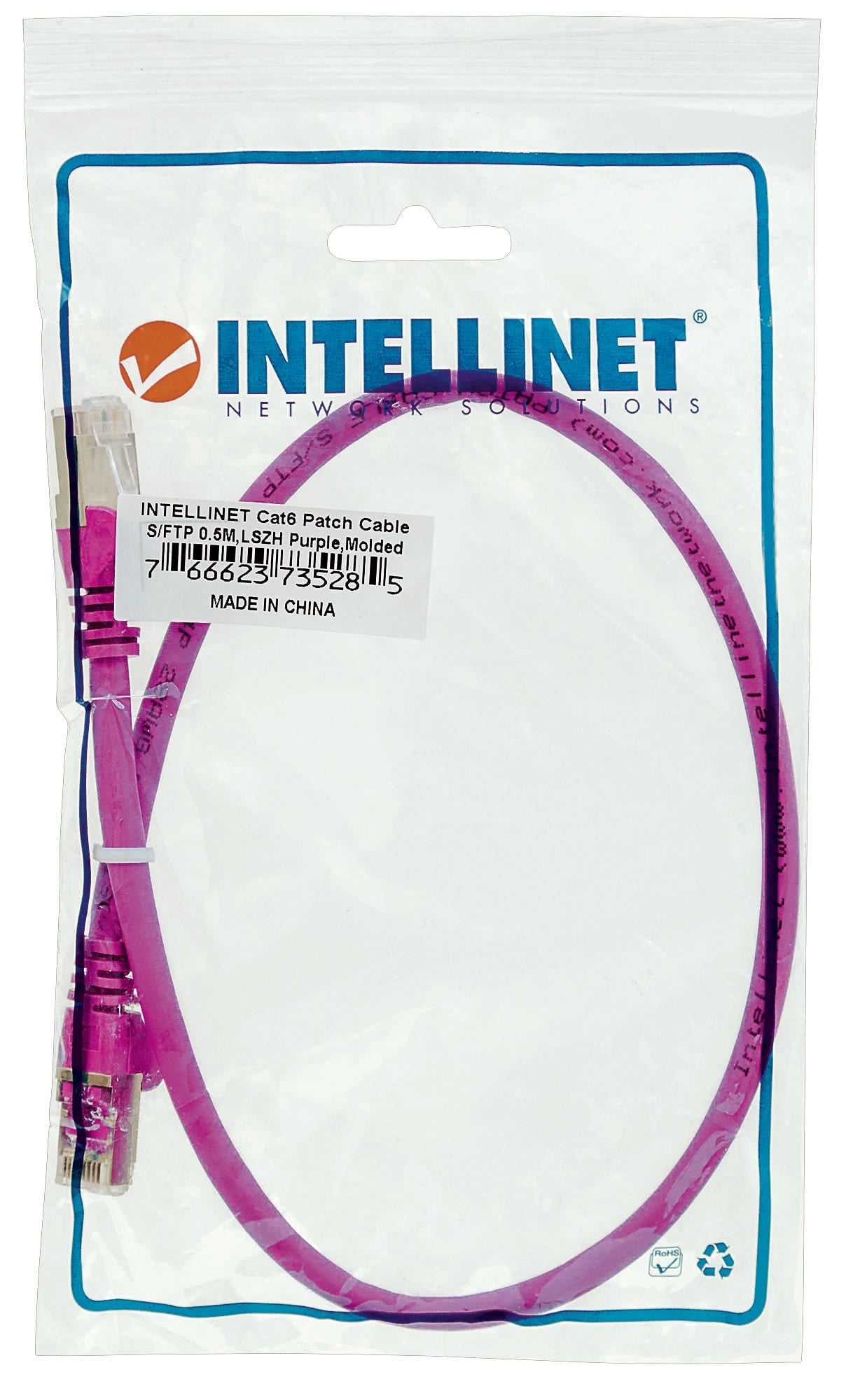 Intellinet Netwerk patchkabel Cat6, 0,5 m, rood, koper, S/FTP, LSOH/LSZH, PVC, RJ45, vergulde contacten, snagless, booted, levenslange garantie - Afbeelding 6