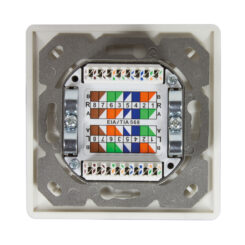 LogiLink NP0124 wandcontactdoos 2 x RJ-45 Metallic, Wit - Afbeelding 9