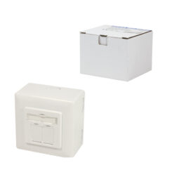 LogiLink NP0124 wandcontactdoos 2 x RJ-45 Metallic, Wit - Afbeelding 11