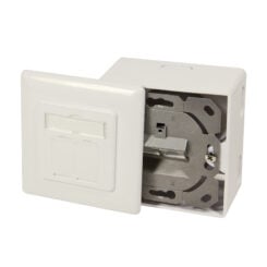 LogiLink NP0124 wandcontactdoos 2 x RJ-45 Metallic, Wit - Afbeelding 4