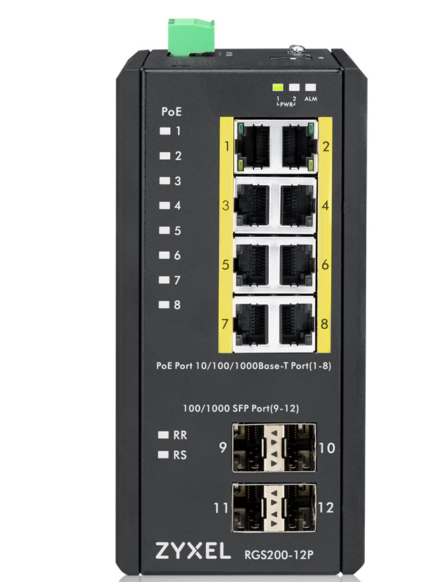 Zyxel RGS200-12P Managed L2 Gigabit Ethernet (10/100/1000) Power over Ethernet (PoE) Zwart - Afbeelding 4