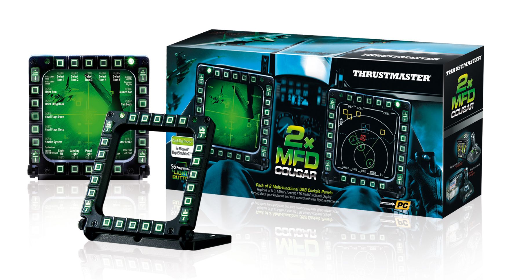 Thrustmaster MFD Cougar Pack Zwart USB Joystick PC - Afbeelding 7