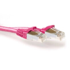ACT Roze 25 meter LSZH SFTP CAT6A patchkabel snagless met RJ45 connectoren - Afbeelding 2