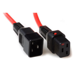 ACT Netsnoer C19 IEC Lock - C20 rood 2 m, PC1402