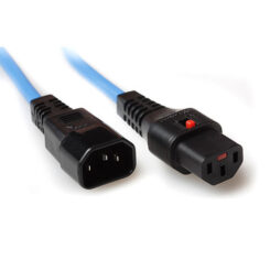 ACT Netsnoer C13 IEC Lock - C14 blauw 0,5 m, PC1109