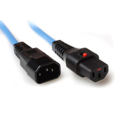 ACT Netsnoer C13 IEC Lock - C14 blauw 2 m, PC962