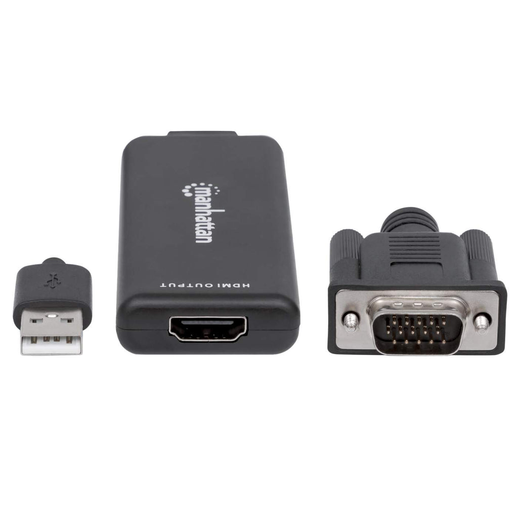 Manhattan VGA en USB-A naar HDMI converter, 1080p@60Hz, analoge VGA-video + USB-audio naar HDMI, zwart, 3 jaar garantie - Afbeelding 3