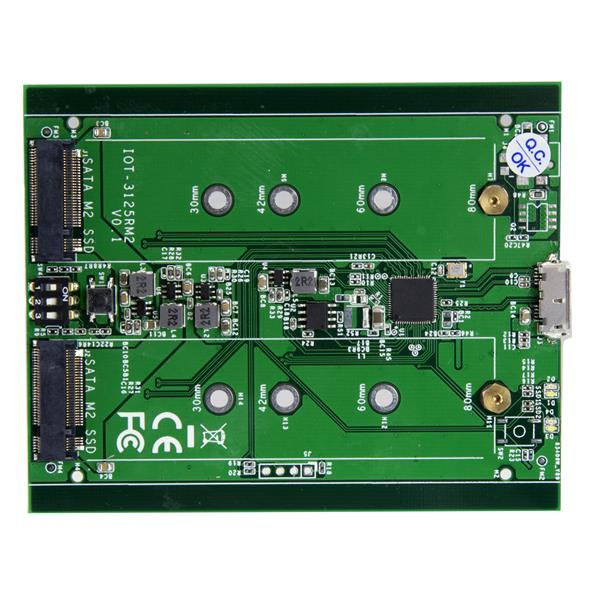 StarTech.com Dubbele sleuf schijfbehuizing voor M.2 NGFF SATA SSDs USB 3.1 (10Gbps) RAID - Afbeelding 4