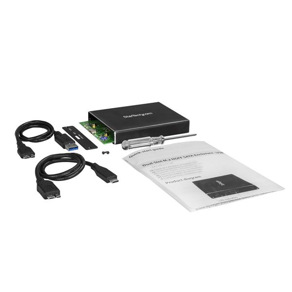 StarTech.com Dubbele sleuf schijfbehuizing voor M.2 NGFF SATA SSDs USB 3.1 (10Gbps) RAID - Afbeelding 6