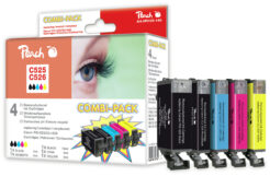 Peach PI100-140 inktcartridge 5 stuk(s) Compatibel Zwart, Cyaan, Foto zwart, Geel
