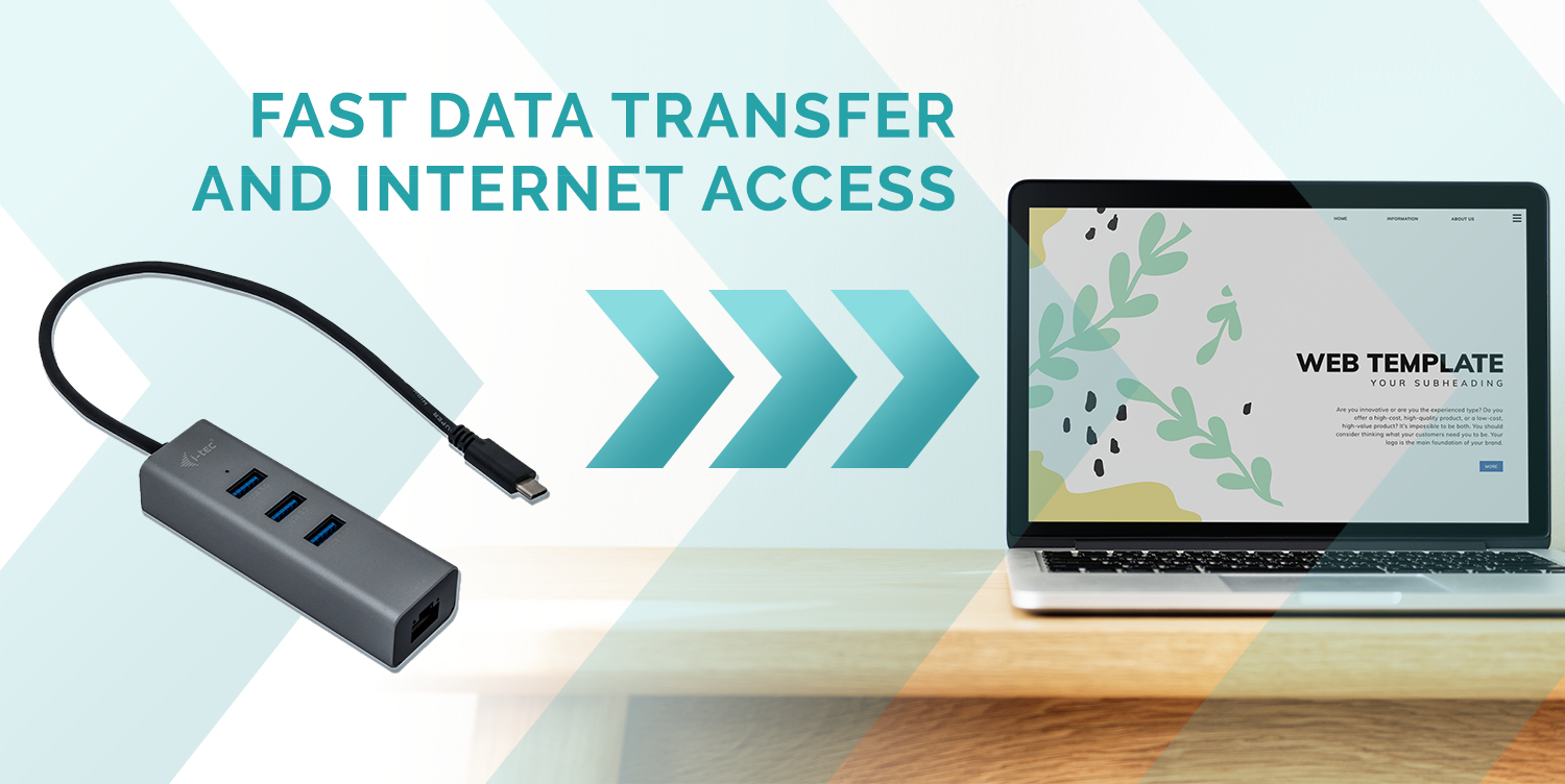 i-tec Metal USB-C HUB 3 Port + Gigabit Ethernet Adapter - Afbeelding 10