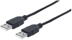 Manhattan 353892 USB-kabel USB 2.0 1 m USB A 0,48 Gbit/s Zwart