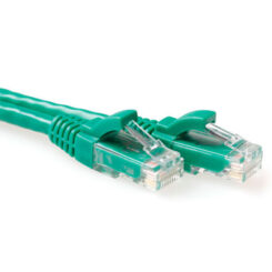 ACT Groene 0,25 meter U/UTP CAT6A patchkabel snagless met RJ45 connectoren