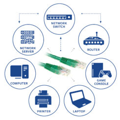 ACT Groene 0,25 meter U/UTP CAT6 patchkabel met RJ45 connectoren - Afbeelding 4