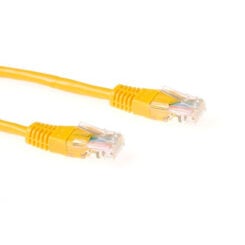 ACT Gele 0,25 meter U/UTP CAT6 patchkabel met RJ45 connectoren