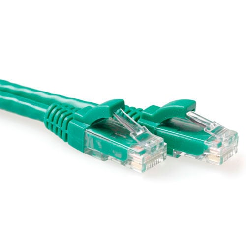 ACT Groene 0,25 meter U/UTP CAT6 patchkabel snagless met RJ45 connectoren