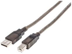 Manhattan 152389 USB-kabel USB 2.0 15 m USB A USB B Zwart