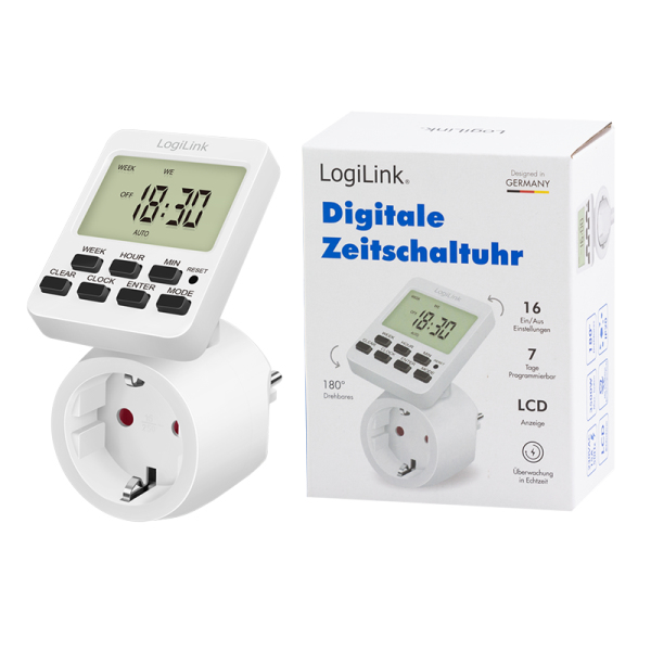 LogiLink ET0014 elektrische timer Wit Dagelijkse/Wekelijkse timer - Afbeelding 9