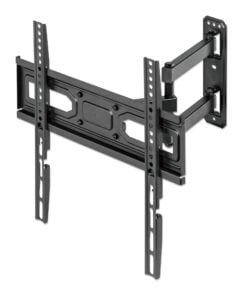 Manhattan Wandbeugel voor TV’s en monitoren (Volledig Verstelbaar), voor schermen 32–55", VESA-compatibiliteit: van 100x100 tot 400x400 mm (controleer de afmetingen van de vier montagegaten aan de achterzijde), max 35 kg, zwart