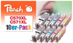 Peach 0F319980 inktcartridge 10 stuk(s) Zwart, Cyaan, Magenta, Foto zwart, Geel - Afbeelding 2
