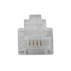 ACT RJ11 (6P/4C) modulaire connector voor ronde kabel met soepele aders