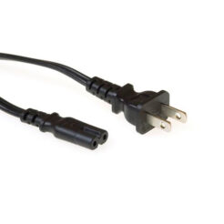 ACT Netsnoer USA connector - C7 zwart 1,8 m - Afbeelding 2