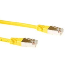 ACT Gele 15 meter LSZH F/UTP CAT5E patchkabel met RJ45 connectoren