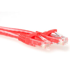 ACT Rode 0,5 meter U/UTP CAT6A patchkabel snagless met RJ45 connectoren