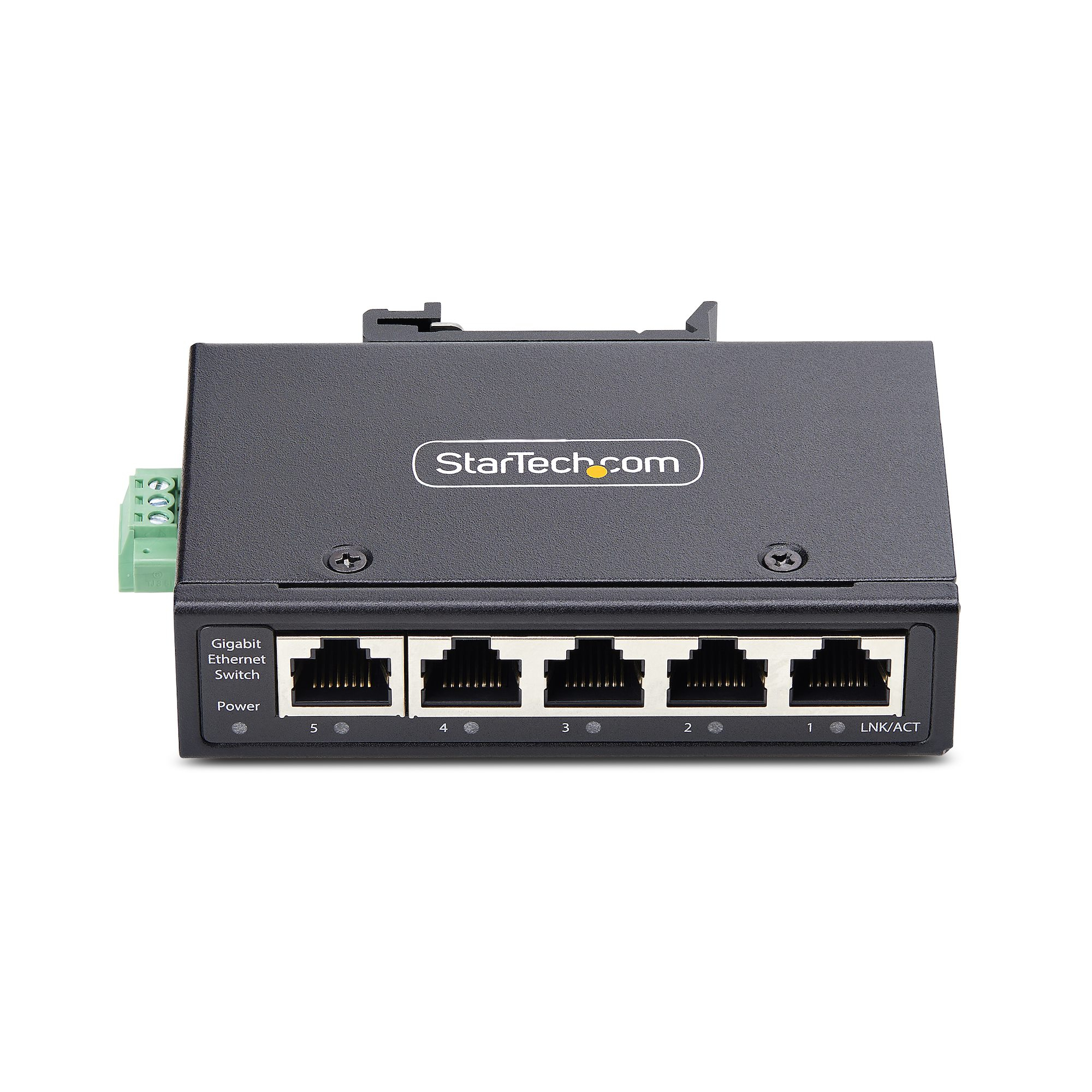 StarTech.com 5-Port Unmanaged Industriële Netwerk Switch, 10/100/1000Mbps Ethernet, DIN Rail/Wandmonteerbaar, Rugged IP30 Gigabit Ethernet Switch, -40°C - 75°C, 9~60V DC, TAA Compliant - Afbeelding 4