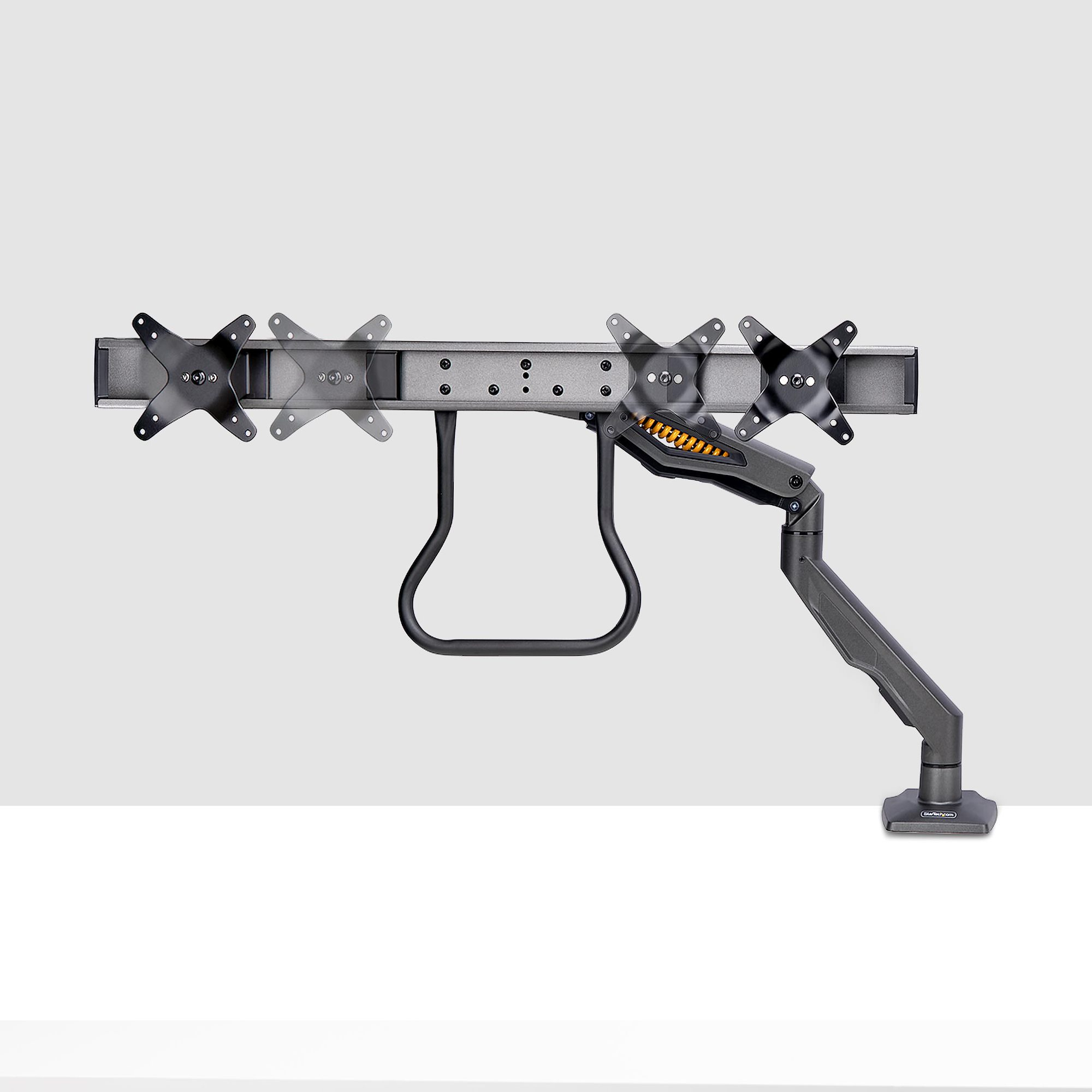StarTech.com Dual Monitor Arm met Crossbar voor Bureau, Tot 27 inch Schermen, VESA 75x75/100x100, Max 15kg, C-klem, Volledig Scharnierend, Arm met Veermechanisme, TAA - Afbeelding 4