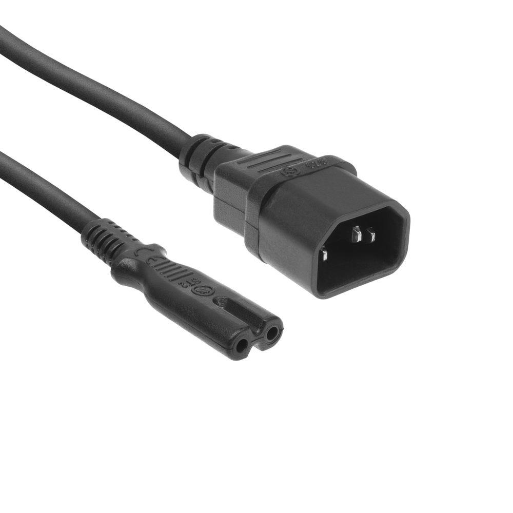 ACT Netsnoer C14 - C7 zwart 0,2 m