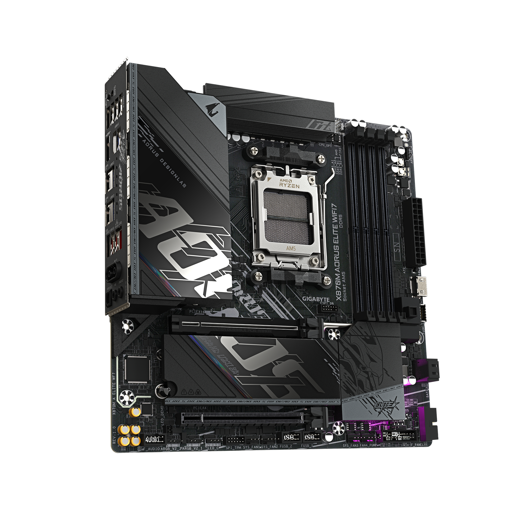 GIGABYTE X870M AORUS ELITE WIFI7 AMD X870 Socket AM5 micro ATX - Afbeelding 5