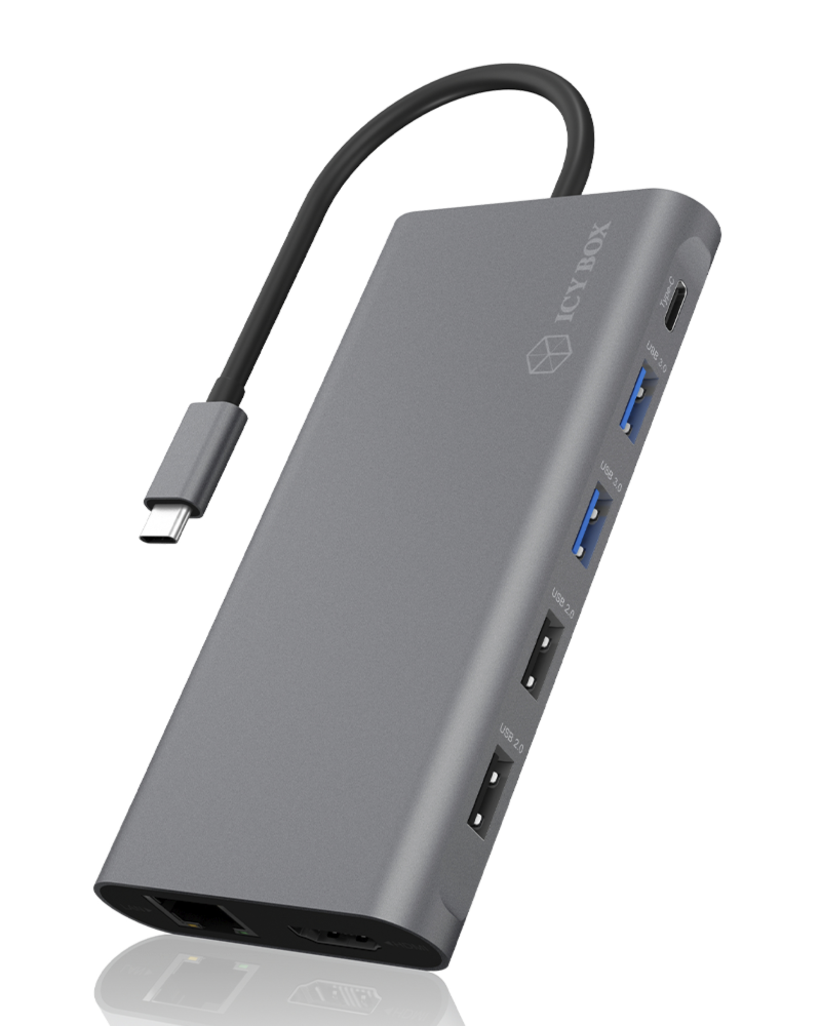 ICY BOX IB-DK4050-CPD Bedraad USB 3.2 Gen 1 (3.1 Gen 1) Type-C Antraciet - Afbeelding 6