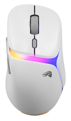 Glorious Gaming - draadloze gamingmuis Model D3 - Uitwisselbaar InfinitePlay-batterijsysteem, 8k polling, 130M click optische schakelaars, licht gewicht van 69 g, 30K DPI optische sensor, RGB - Wit