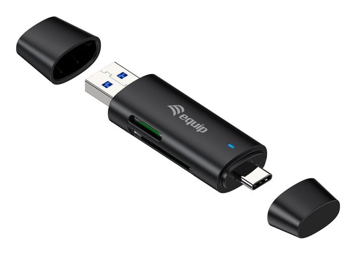 Equip 245462 geheugenkaartlezer USB 3.2 Gen 1 (3.1 Gen 1) Type-A/Type-C Zwart - Afbeelding 2