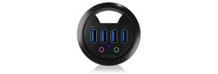ICY BOX IB-HUB1403A wandcontactdoos Zwart - Afbeelding 3