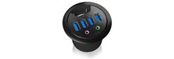 ICY BOX IB-HUB1403A wandcontactdoos Zwart - Afbeelding 4
