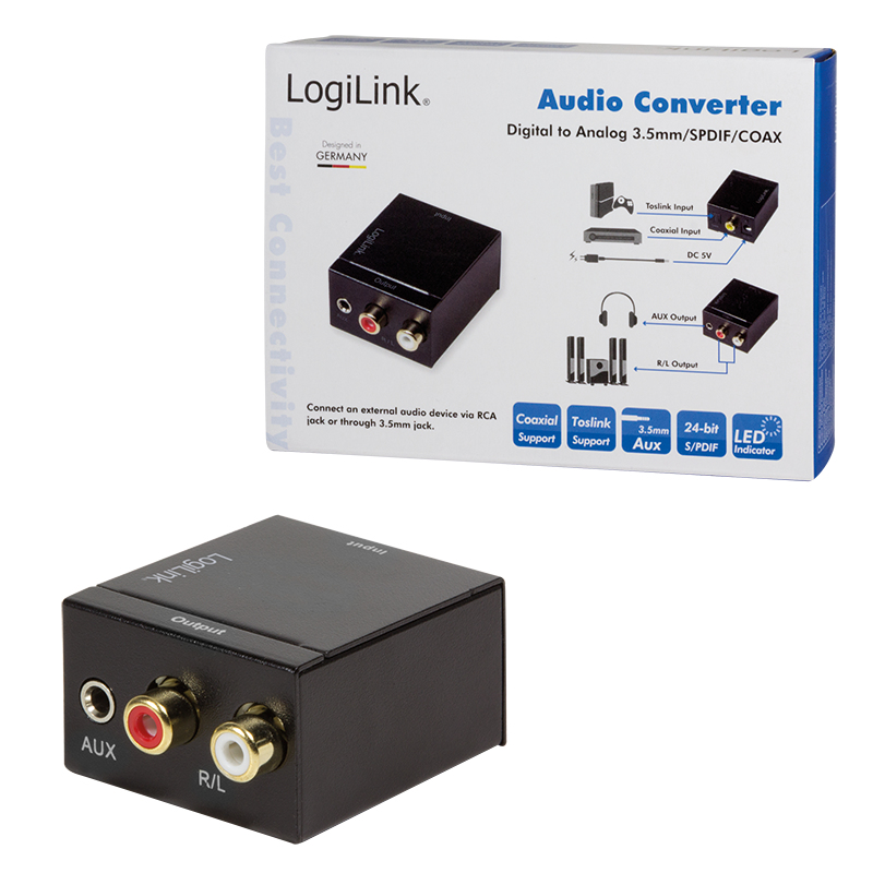 LogiLink CA0101 audio-omzetter Zwart - Afbeelding 8