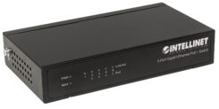 Intellinet 5-poorts Gigabit Ethernet PoE+ netwerk switch, 4x PoE-poorten, IEEE 802.3at/af conform, 60 W PoE-budget, endspan, desktopuitvoering, metalen behuizing, 3 jaar garantie - Afbeelding 3