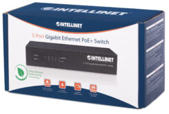 Intellinet 5-poorts Gigabit Ethernet PoE+ netwerk switch, 4x PoE-poorten, IEEE 802.3at/af conform, 60 W PoE-budget, endspan, desktopuitvoering, metalen behuizing, 3 jaar garantie - Afbeelding 7
