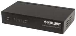 Intellinet 5-poorts Gigabit Ethernet PoE+ netwerk switch, 4x PoE-poorten, IEEE 802.3at/af conform, 60 W PoE-budget, endspan, desktopuitvoering, metalen behuizing, 3 jaar garantie - Afbeelding 2