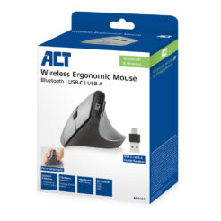 ACT Draadloze Ergonomische Muis met Bluetooth en USB-C/USB-A - Afbeelding 4