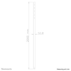Neomounts FPMA-CP200BLACK Verlengbuis TV-beugel plafond - h 200 cm - Afbeelding 4