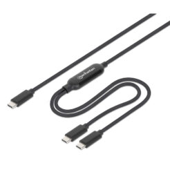 Manhattan 355810 USB-kabel 2 m USB C 2 x USB C Zwart