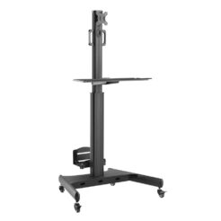 ACT Mobiel Werkstation voor een enkele monitor, met houder voor een pc, toetsenbord en muis