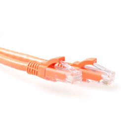 ACT Oranje 1 meter U/UTP CAT6 patchkabel snagless met RJ45 connectoren