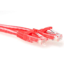 ACT Rode 0,5 meter U/UTP CAT6 patchkabel snagless met RJ45 connectoren