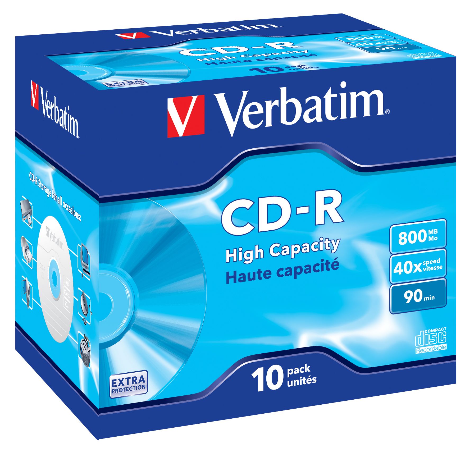 Verbatim CD-R High Capacity 800 MB 40x 10 stuk(s) - Afbeelding 3